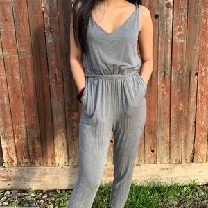 F21 GREY JUMPSUIT
